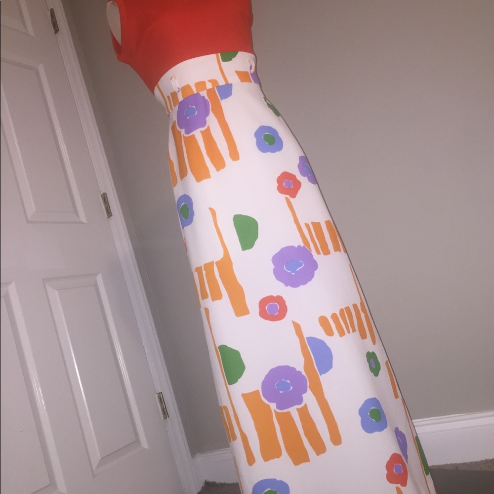 One of a kind hand stitched vintage maxi dress